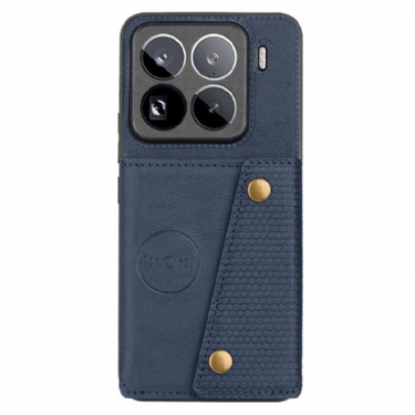 Cover Til Xiaomi 15 Pro Kortholder Med Lædereffekt