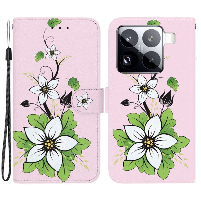 Flip Cover Til Xiaomi 15 Pro 3d-liljemønster