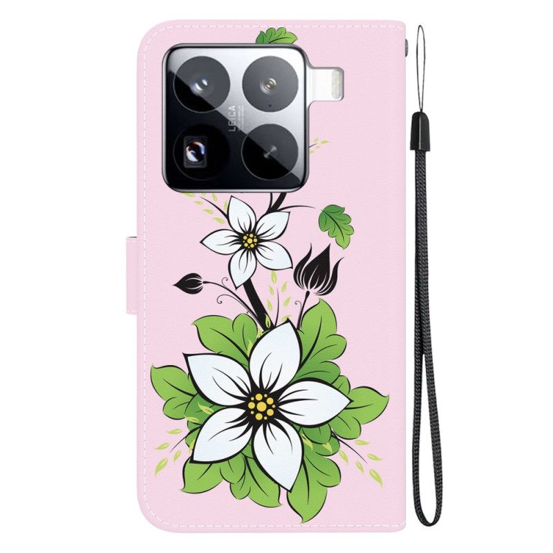 Flip Cover Til Xiaomi 15 Pro 3d-liljemønster