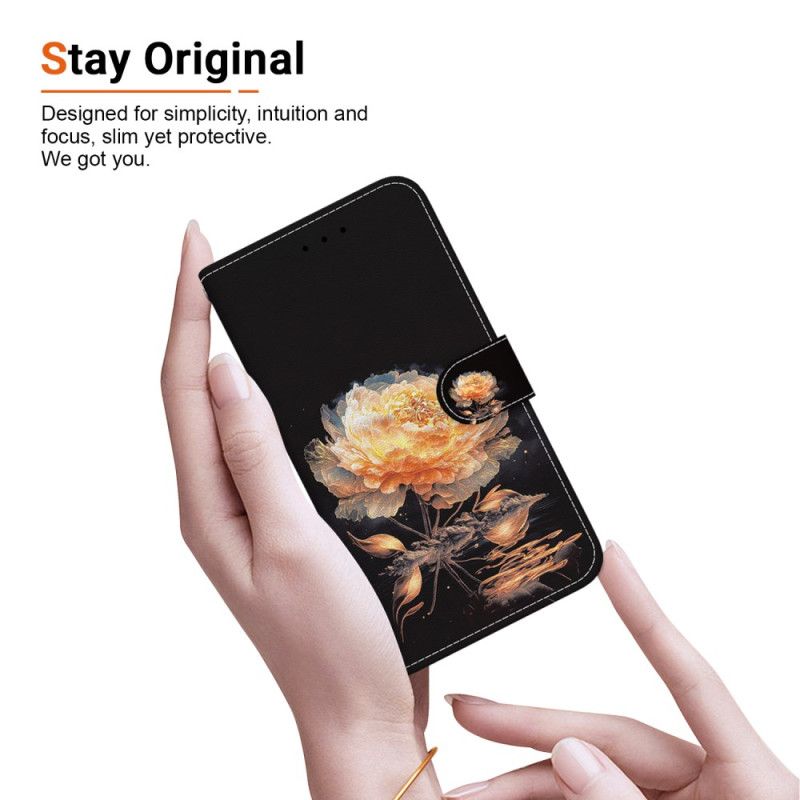 Flip Cover Til Xiaomi 15 Pro Gylden Pæon