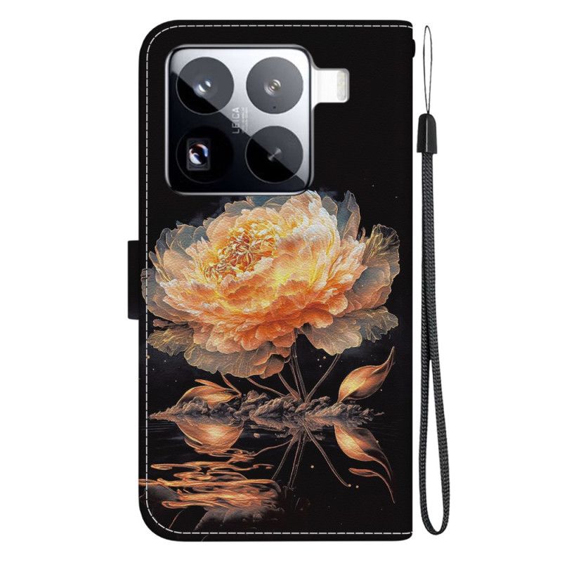 Flip Cover Til Xiaomi 15 Pro Gylden Pæon