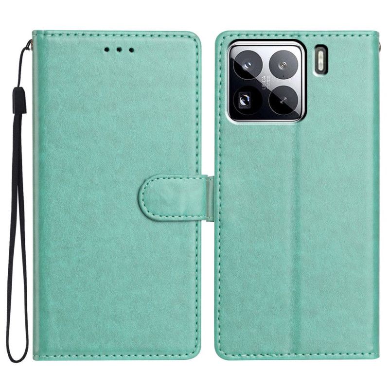 Flip Cover Til Xiaomi 15 Pro Kunstlæder Med Rem