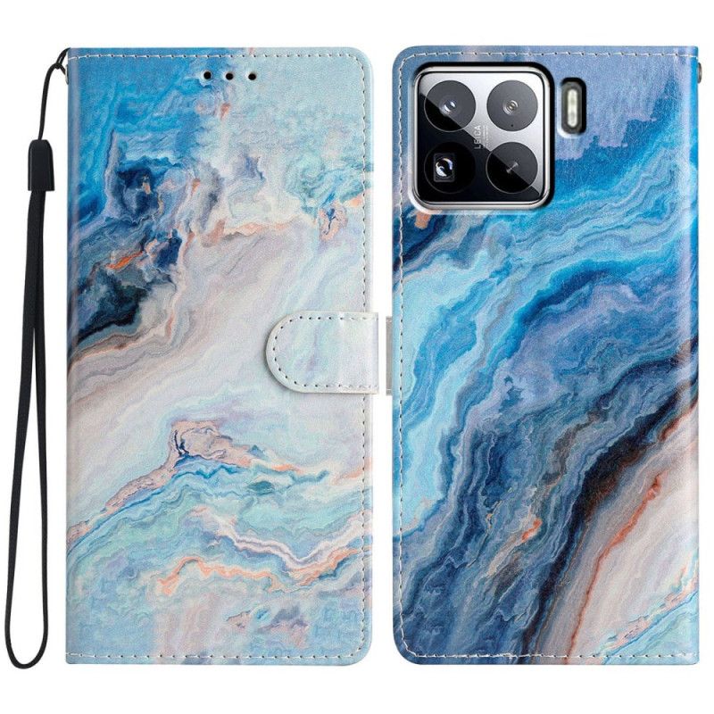 Flip Cover Xiaomi 15 Pro Blå Marmor