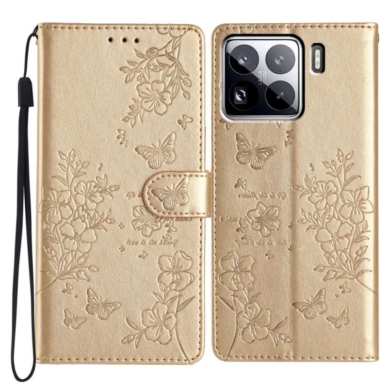 Flip Cover Xiaomi 15 Pro Blomstersommerfugl