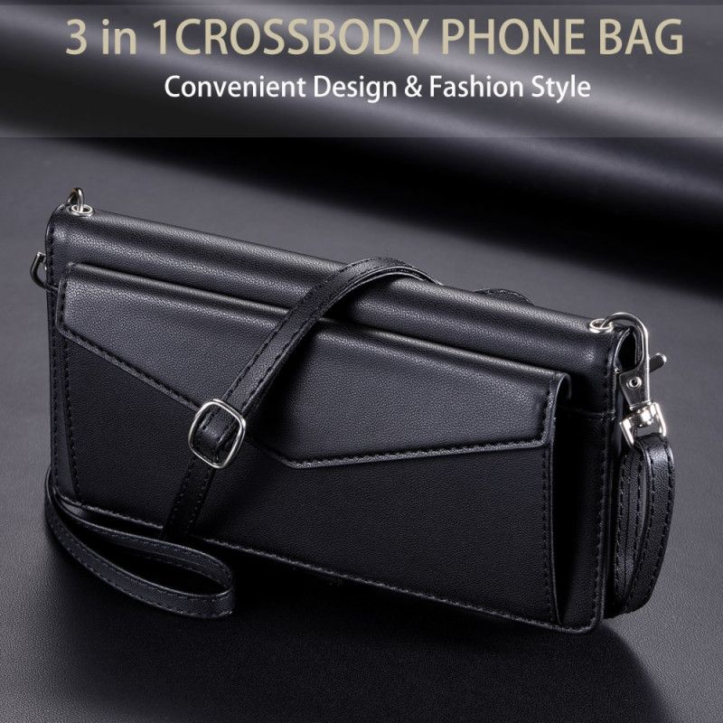 Flip Cover Xiaomi 15 Pro Clutch-stil Med Rem Og Skulderrem