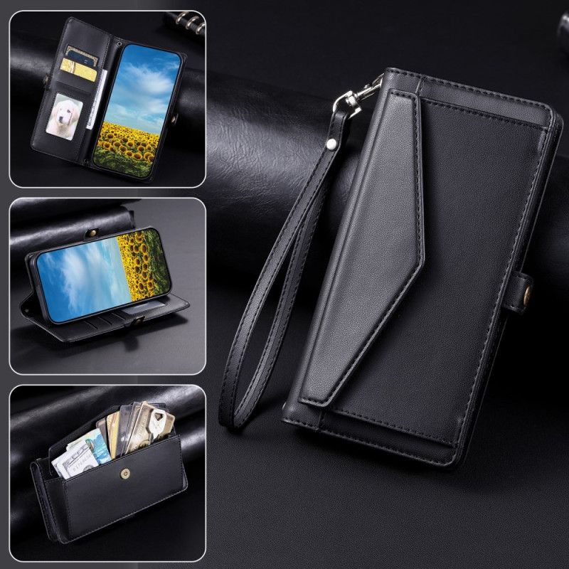 Flip Cover Xiaomi 15 Pro Clutch-stil Med Rem Og Skulderrem