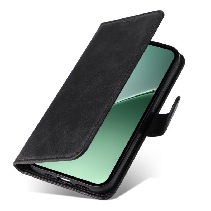 Flip Cover Xiaomi 15 Pro Ensfarvet Lædereffekt Med Rem