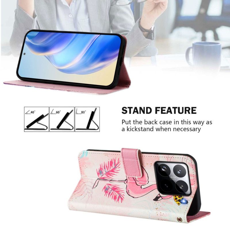 Flip Cover Xiaomi 15 Pro Fuglemønster