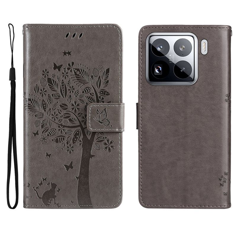 Flip Cover Xiaomi 15 Pro Kat Og Træ
