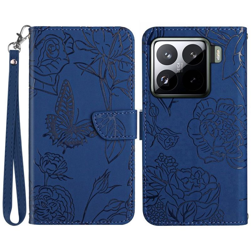 Flip Cover Xiaomi 15 Pro Rem Med Sommerfugleprint