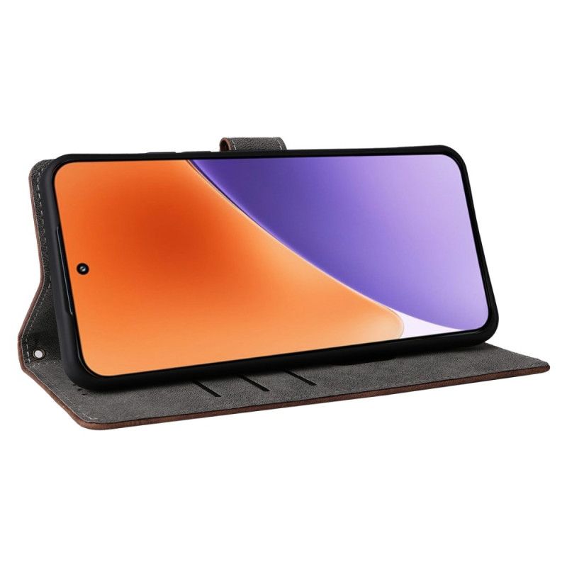Flip Cover Xiaomi 15 Pro Rfid-beskyttelse Ruskindseffekt