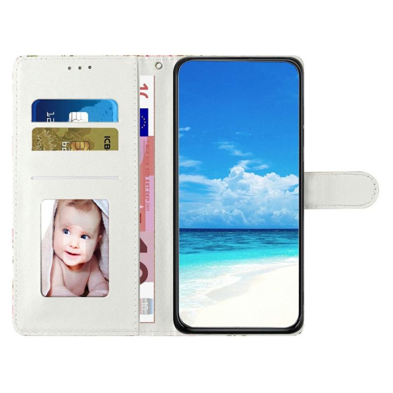 Flip Cover Xiaomi 15 Pro Røde Blomster