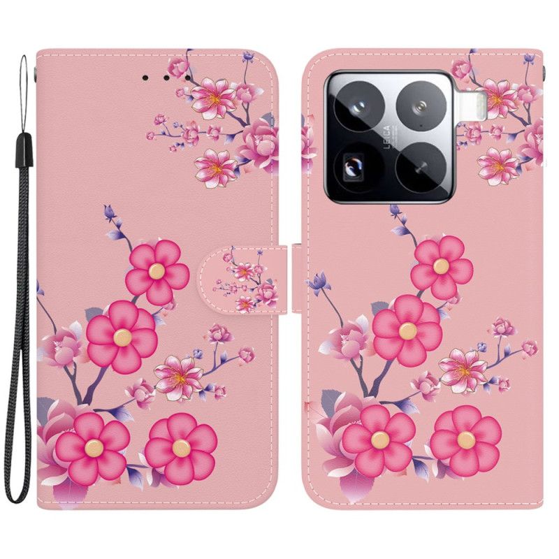 Flip Cover Xiaomi 15 Pro Sakura-mønster