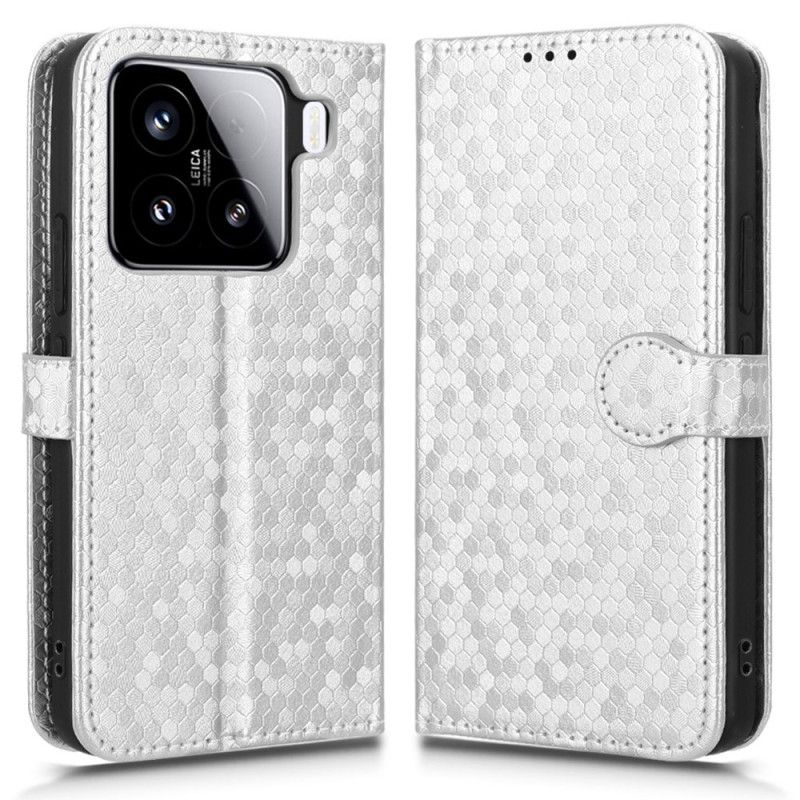 Læder Cover Xiaomi 15 Pro Glitterprikker