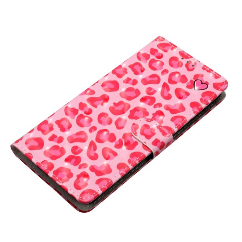 Læder Cover Xiaomi 15 Pro Telefon Etui 3d-lyserødt Leopardmønster