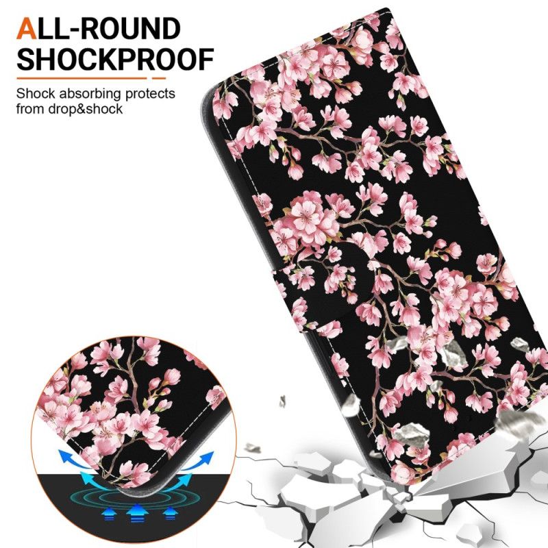Læder Cover Xiaomi 15 Pro Telefon Etui Blommeblomster