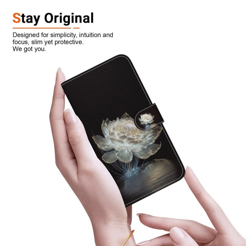 Læder Cover Xiaomi 15 Pro Telefon Etui Krystalpæon