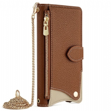 Læder Cover Xiaomi 15 Pro Telefon Etui Pung Og Kæde