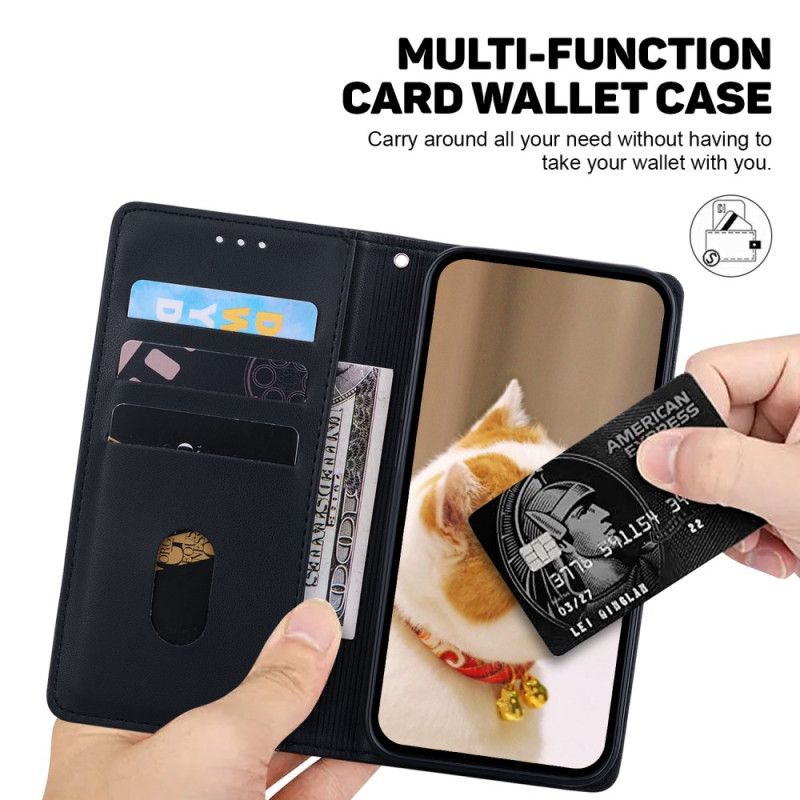 Læder Cover Xiaomi 15 Pro Telefon Etui Rfid-blokerende Kattemotiv