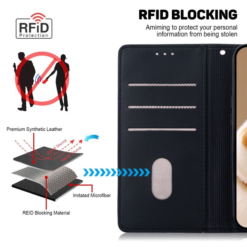 Læder Cover Xiaomi 15 Pro Telefon Etui Rfid-blokerende Kattemotiv