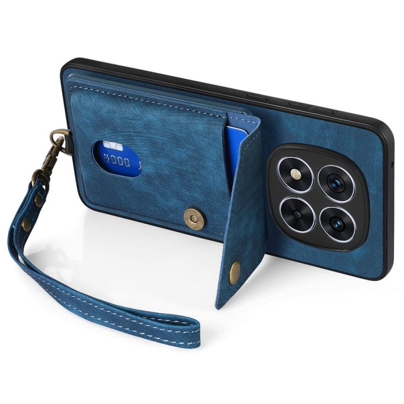 Cover Poco X7 5g Kortholder Og Snor I Lædereffekt