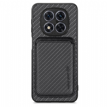 Cover Poco X7 5g Telefon Etui Aftagelig Kortholder I Kulfiber