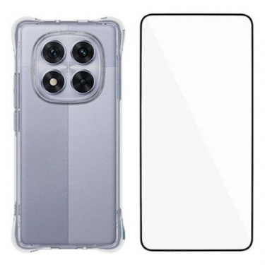 Cover Poco X7 5g Telefon Etui Forstærket Transparent Med Skærmbeskytter