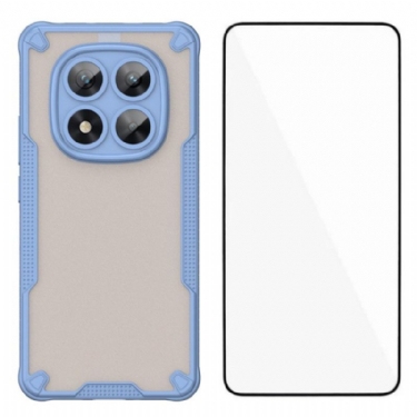 Cover Til Poco X7 5g Silikonefarvet Skærmbeskytter Med Hærdet Glas