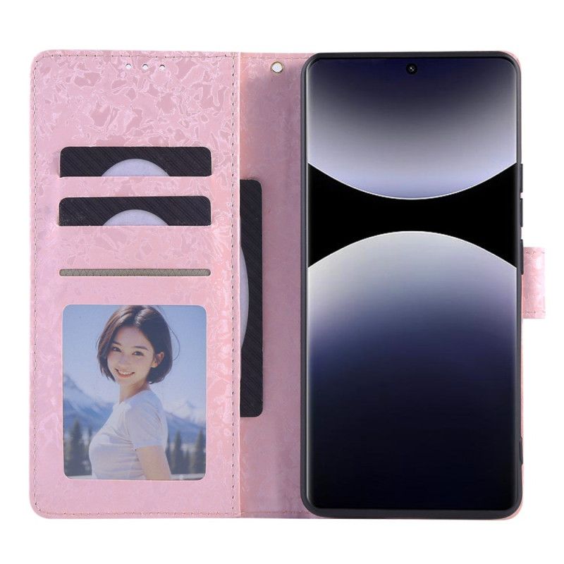 Flip Cover Poco X7 5g Rfid-blokerende Blomsterdesign