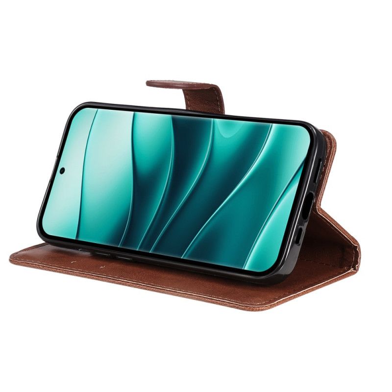 Flip Cover Til Poco X7 5g Almindeligt Kunstlæder