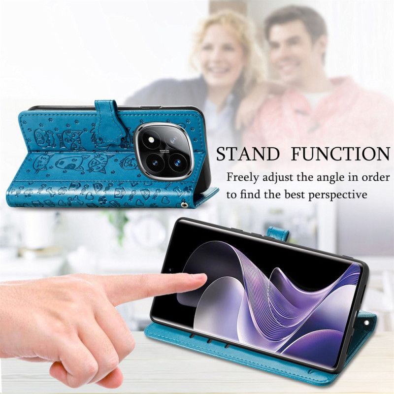 Flip Cover Til Poco X7 5g Animerede Dyr