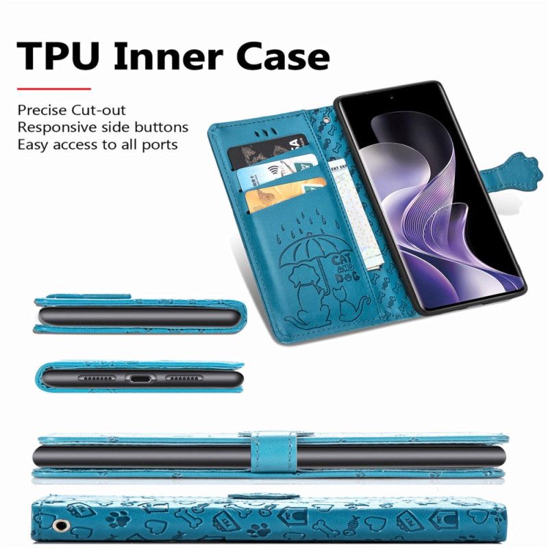 Flip Cover Til Poco X7 5g Animerede Dyr