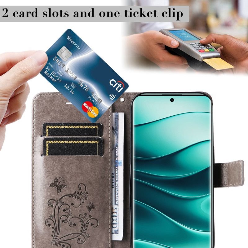 Flip Cover Til Poco X7 5g Kæmpesommerfugle