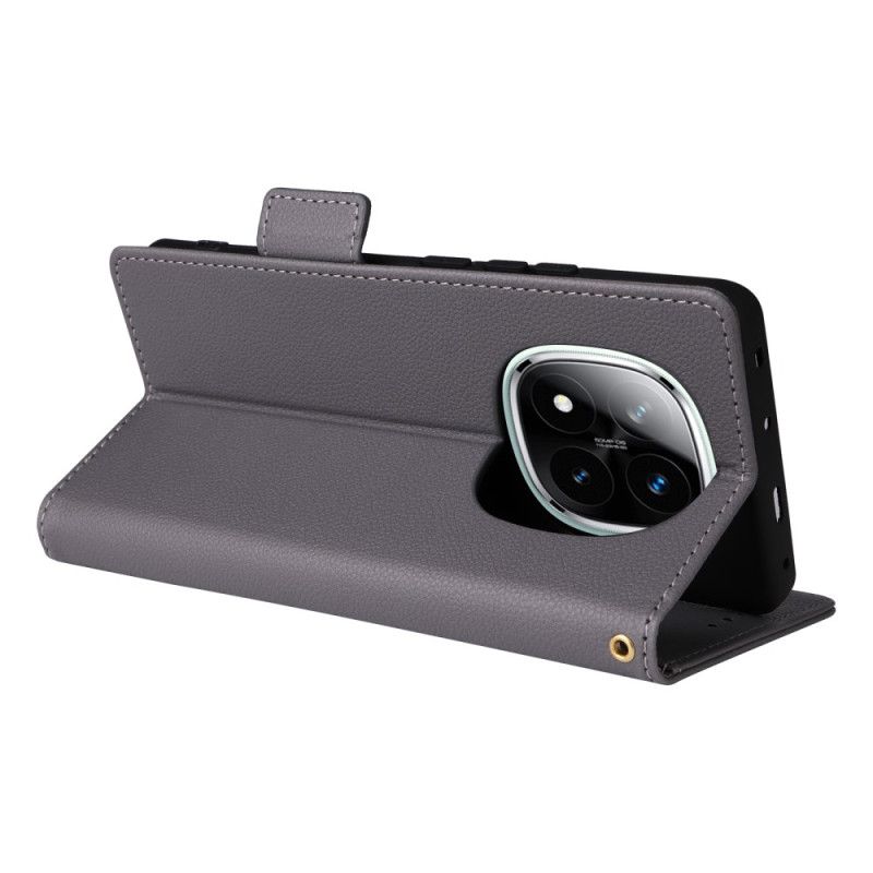 Flip Cover Til Poco X7 5g Tekstureret Overflade Med Rem