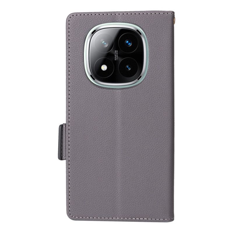 Flip Cover Til Poco X7 5g Tekstureret Overflade Med Rem