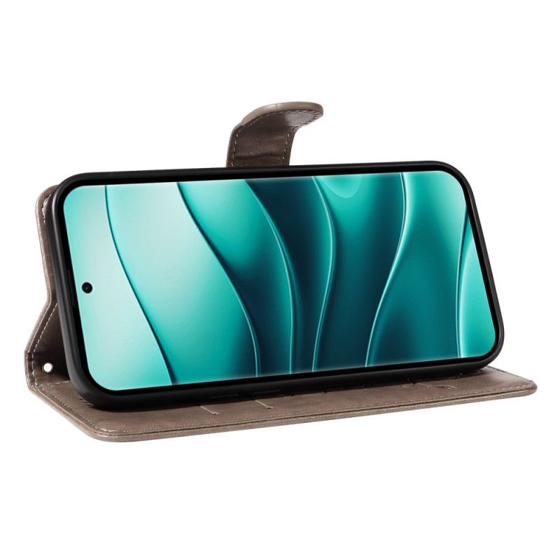 Læder Cover Poco X7 5g Telefon Etui Botanisk