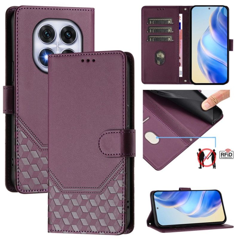 Læder Cover Poco X7 5g Telefon Etui Honeycomb