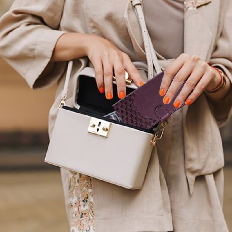 Læder Cover Poco X7 5g Telefon Etui Honeycomb