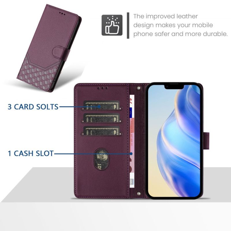 Læder Cover Poco X7 5g Telefon Etui Honeycomb