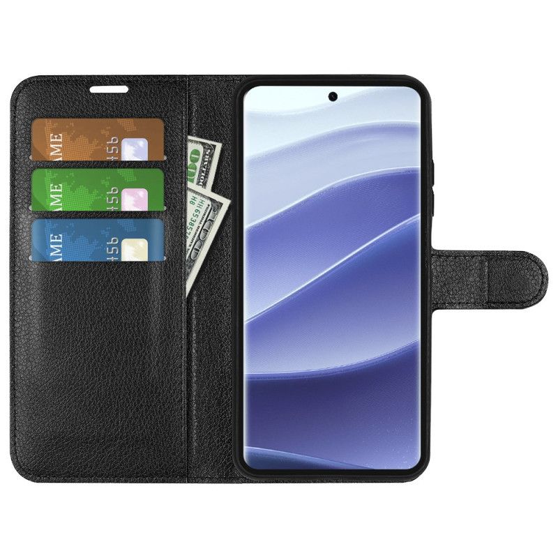 Læder Cover Poco X7 5g Telefon Etui Klassisk Litchi-kunstlæder