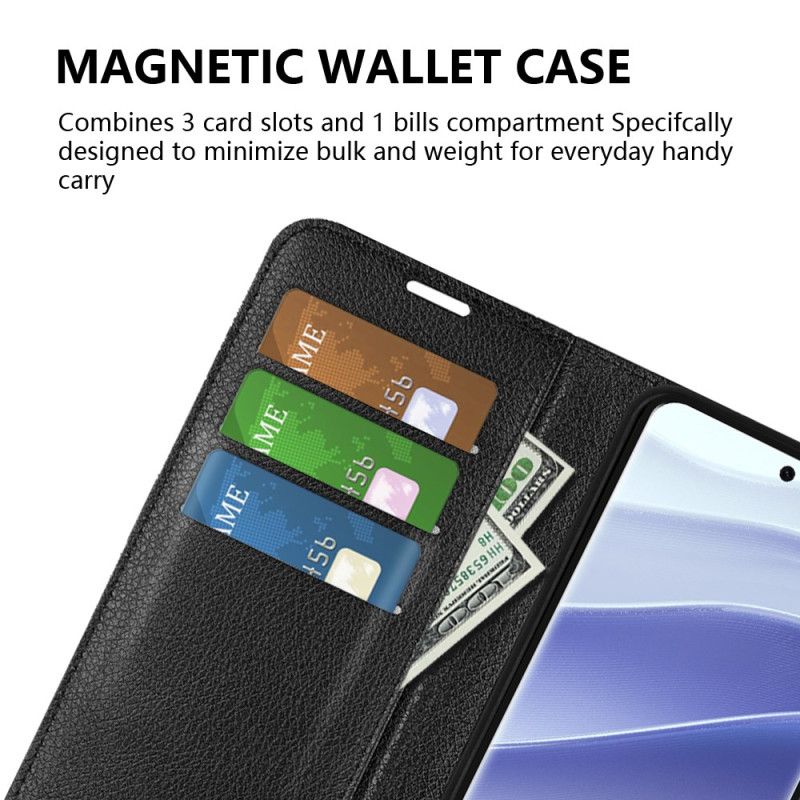 Læder Cover Poco X7 5g Telefon Etui Klassisk Litchi-kunstlæder