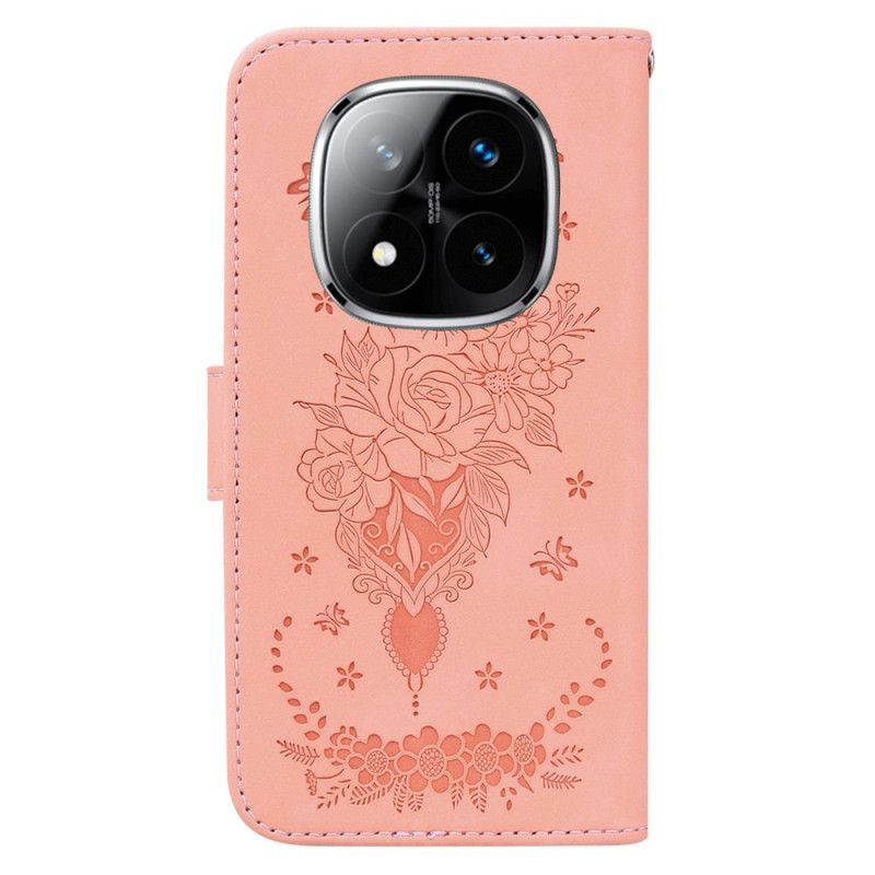 Læder Cover Poco X7 5g Telefon Etui Pink Ruskindseffekt