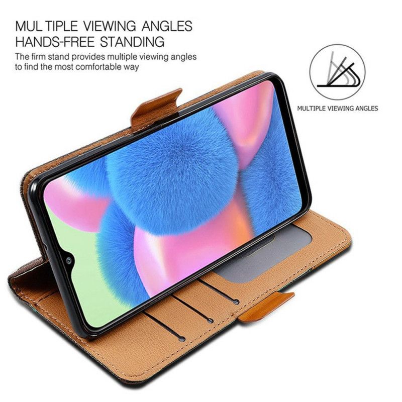 Læder Cover Poco X7 5g Telefon Etui Tofarvet Design