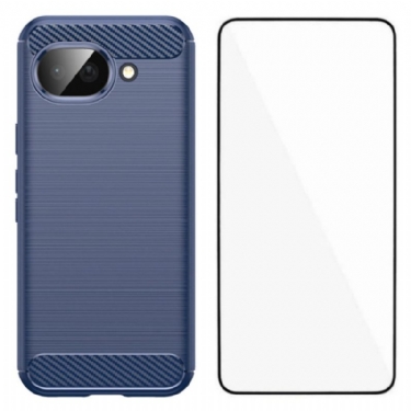 Cover Google Pixel 10a Telefon Etui Kulfiber Med Skærmbeskytter