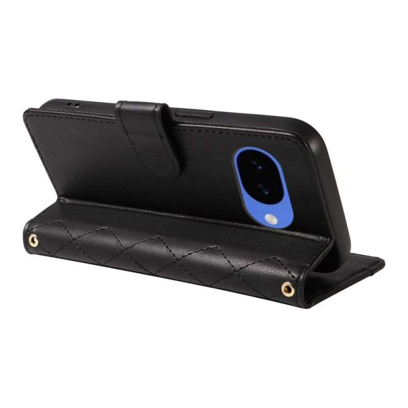 Flip Cover Google Pixel 10a Quiltet Pung Med Rem Og Skulderrem