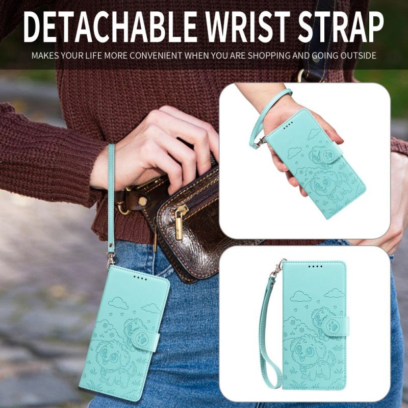 Flip Cover Google Pixel 10a Rfid-beskyttelse Og Hundemønster