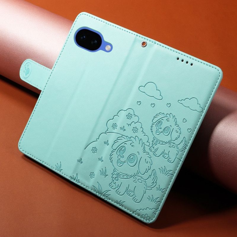 Flip Cover Google Pixel 10a Rfid-beskyttelse Og Hundemønster