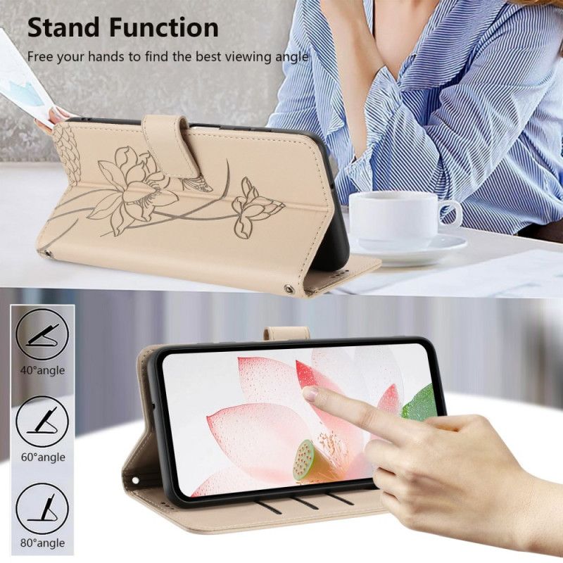 Flip Cover Til Google Pixel 10a Lotusmønsterrem