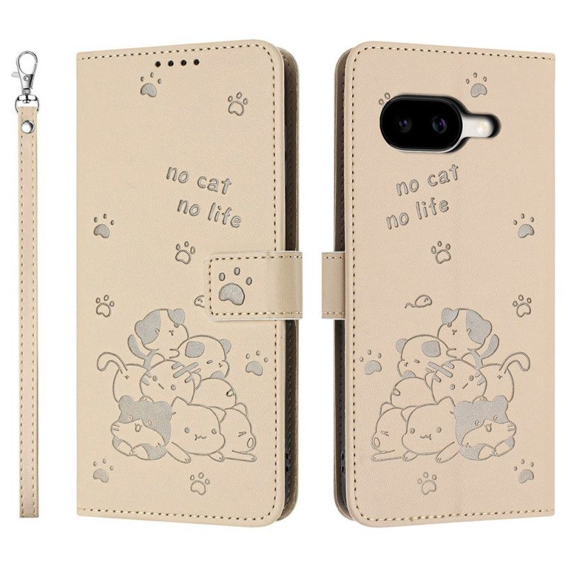 Flip Cover Til Google Pixel 10a Trykt Kattemønster