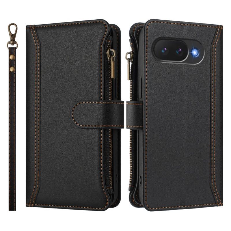 Læder Cover Google Pixel 10a Telefon Etui Pung Med 9 Kortpladser